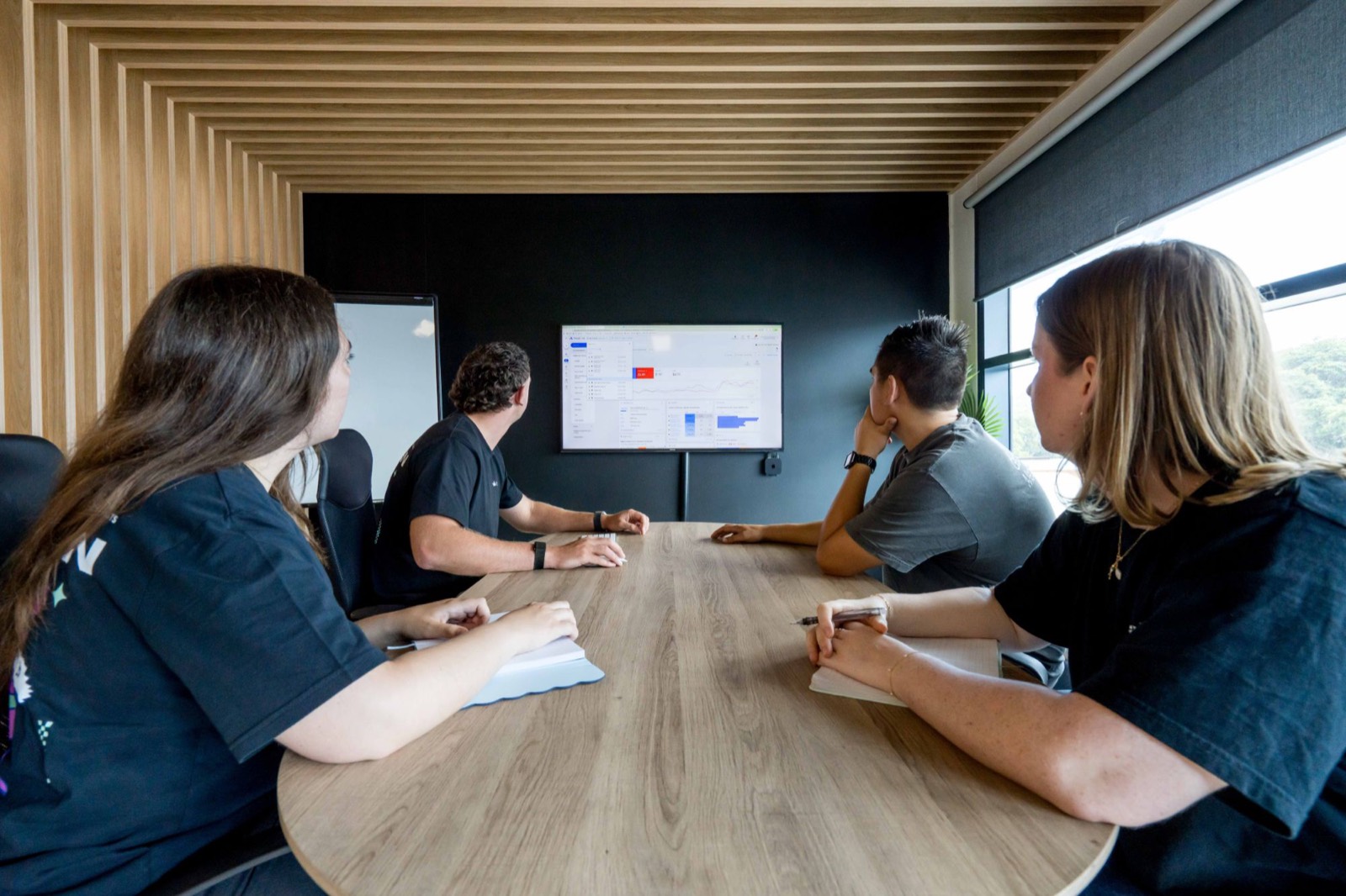 The Grab Social team reviewing campaign results together
