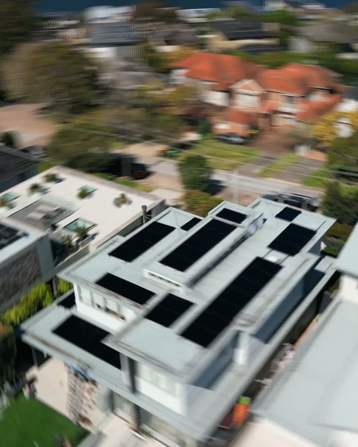 Solar panels on a new home