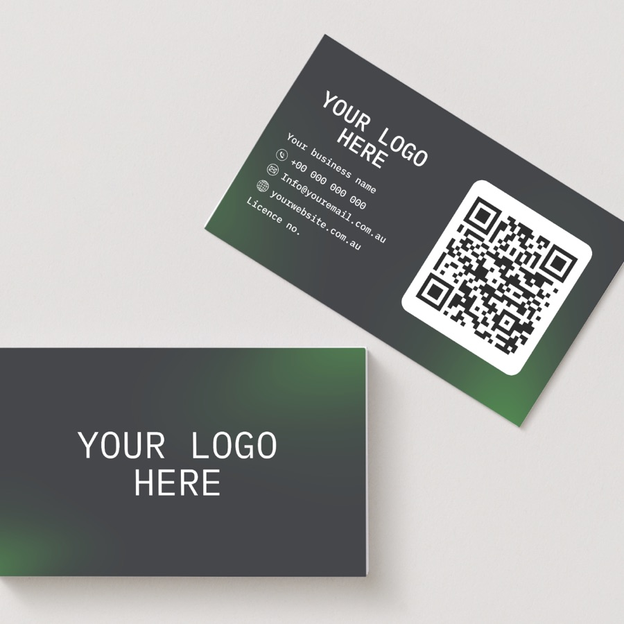 Visible Tradie Card QR business card mockup
