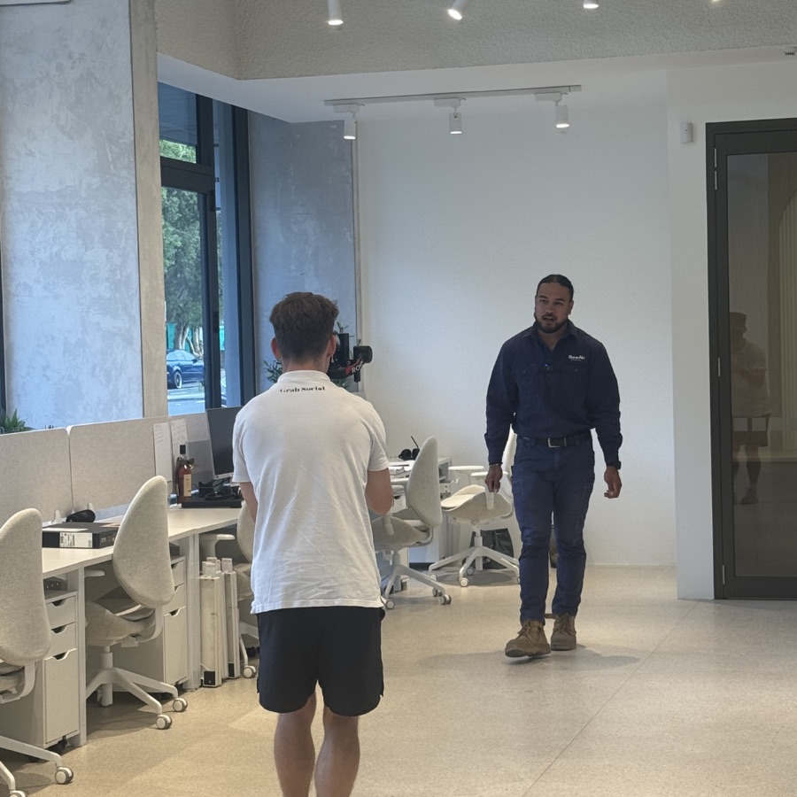 Content shoot on site with a trade business
