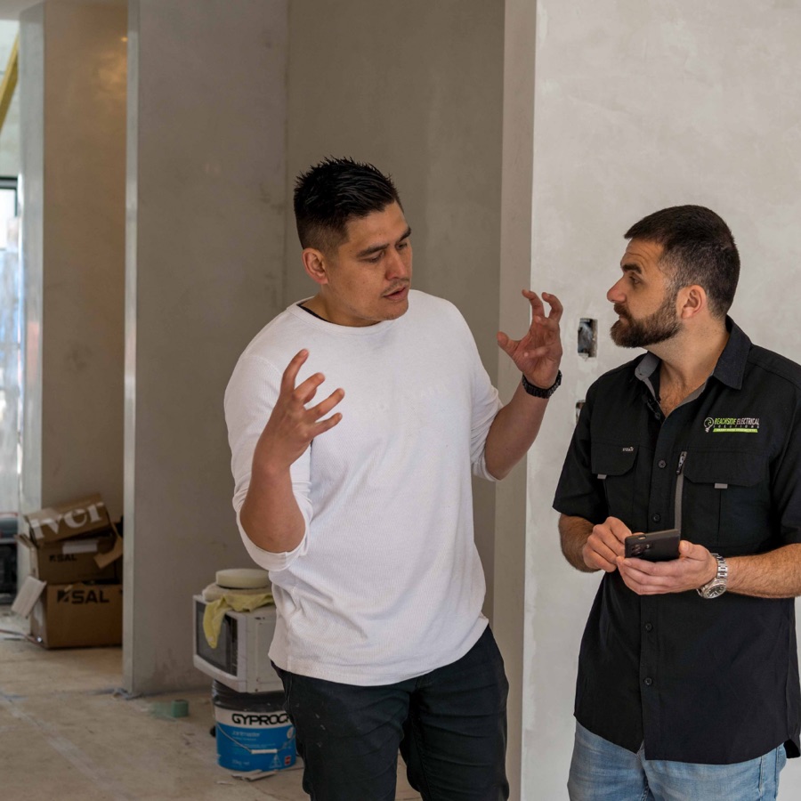 Planning a shoot with a tradie on site