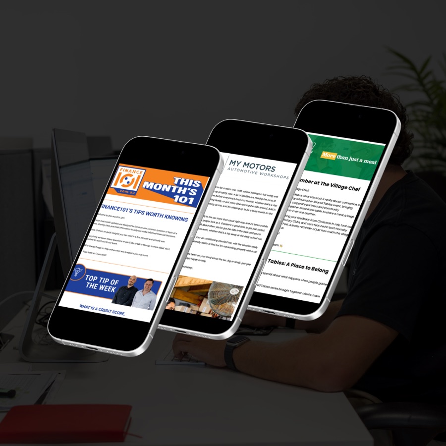 Email newsletters on phones