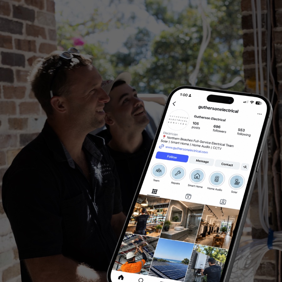 Trade business Instagram profile on a phone